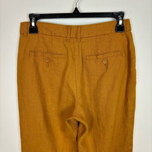 Garnet Hill Classic Linen Trousers in Sandalwood Size 2 - Picture 6 of 11